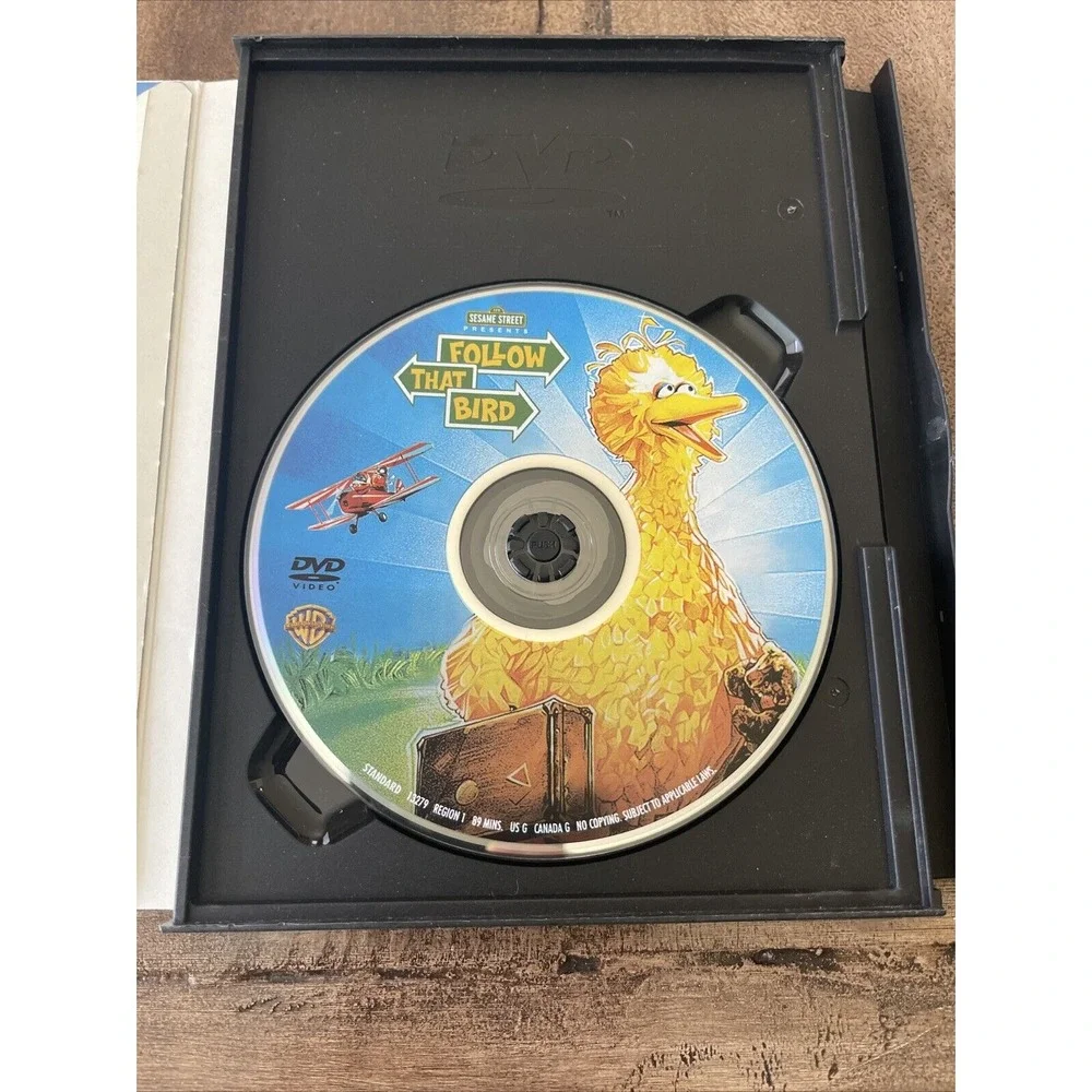 Sesame Street Follow That Bird Vintage 1985 DVD Original Snap Case